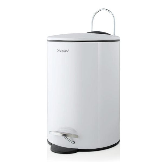 blomus Pedal Bin Wastepaper Basket Tubo White