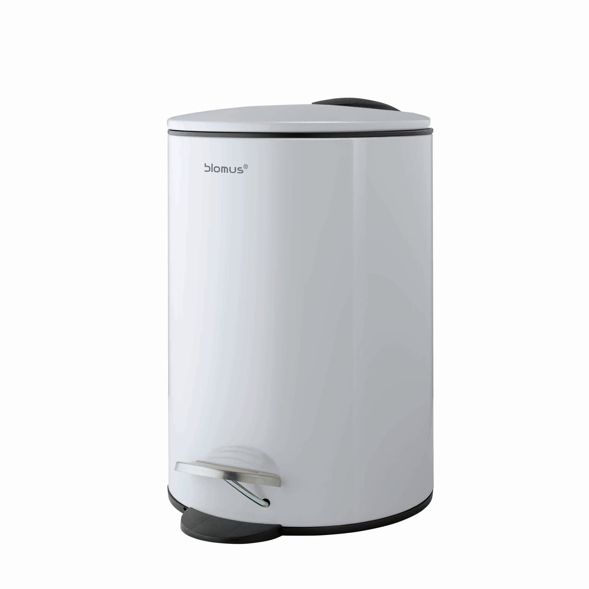 blomus TUBO Slim Steel Pedal Bin, 3 Liter – White pedal bin, product photo