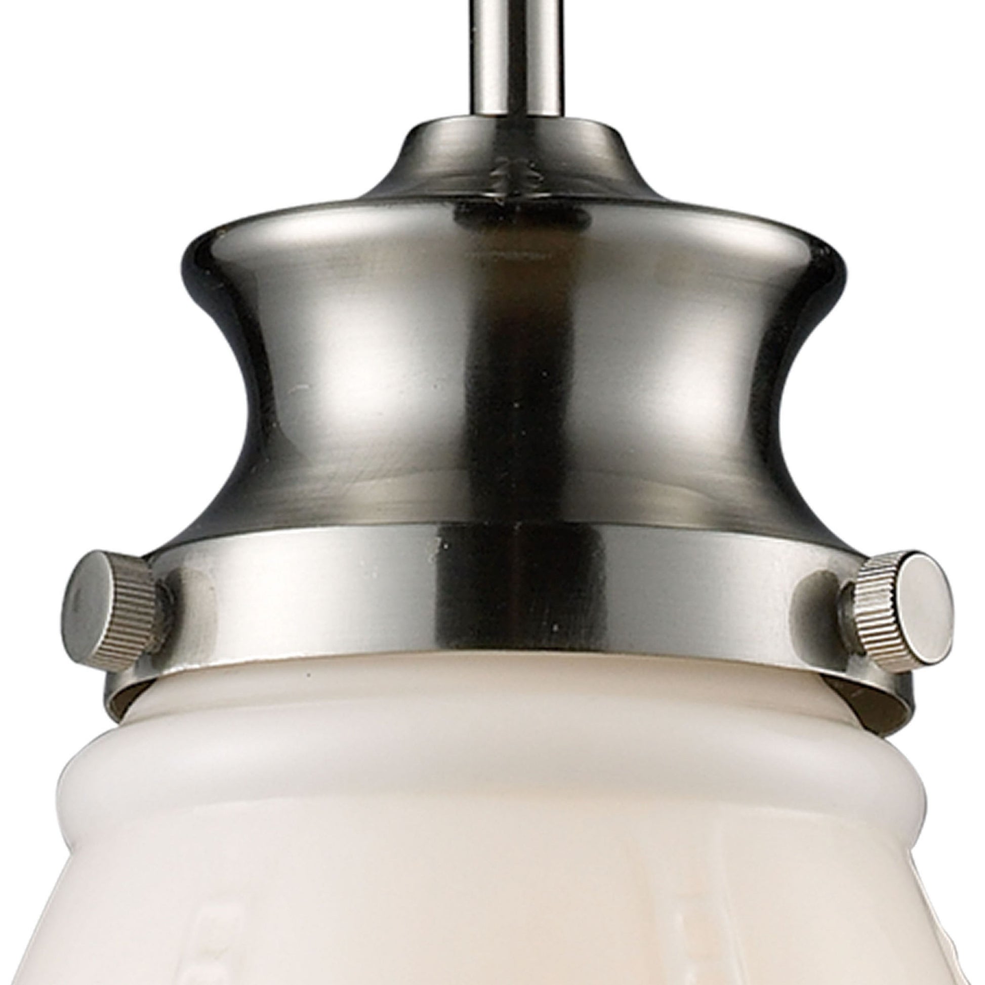 Schoolhouse 8" Mini Pendant Satin Nickel by Elk