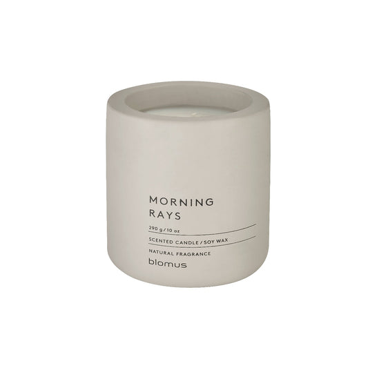 blomus Scented Candle in Concrete Container Large Moonbeam Morning Rays Fragrance Large