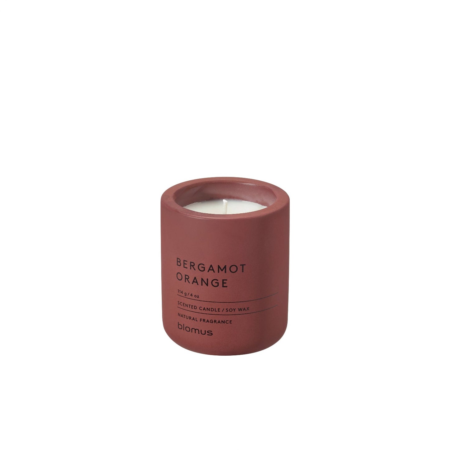 blomus Scented Candle in Concrete Container Small Cedar Wood Bergamot Orange Fragrance