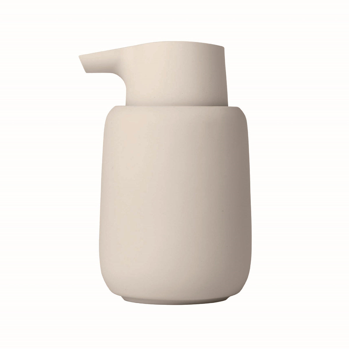 blomus SONO Ceramic Soap Dispenser, Soft-Touch, 8.5 oz – Moonbeam soap dispenser, product photo