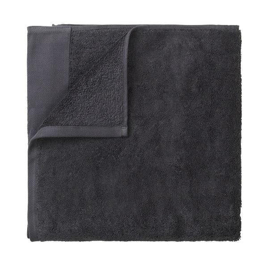 blomus Riva Organic Terry Hand Towel 12 x 20 2 Pack Magnet Charcoal