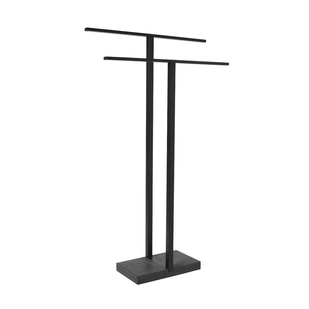 blomus MENOTO Freestanding Towel Rack, PolyStone Base – Black Standard 19.75 in towel rack, product photo