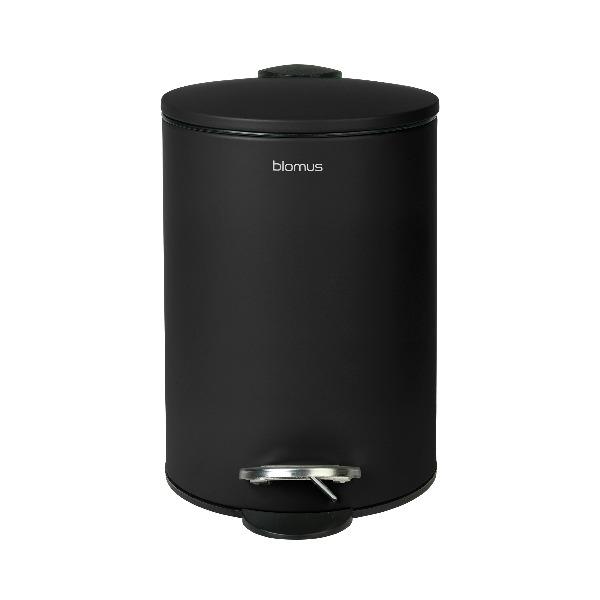 blomus Pedal Bin Wastepaper Basket Tubo Black