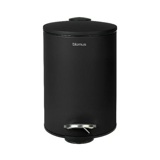 blomus Pedal Bin Wastepaper Basket Tubo Black