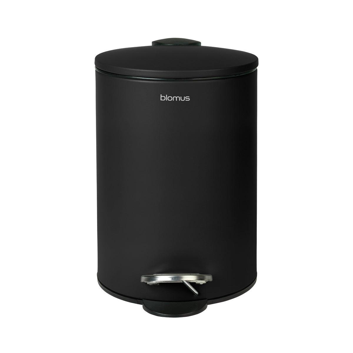 blomus TUBO Slim Steel Pedal Bin, 3 Liter – Black pedal bin, product photo