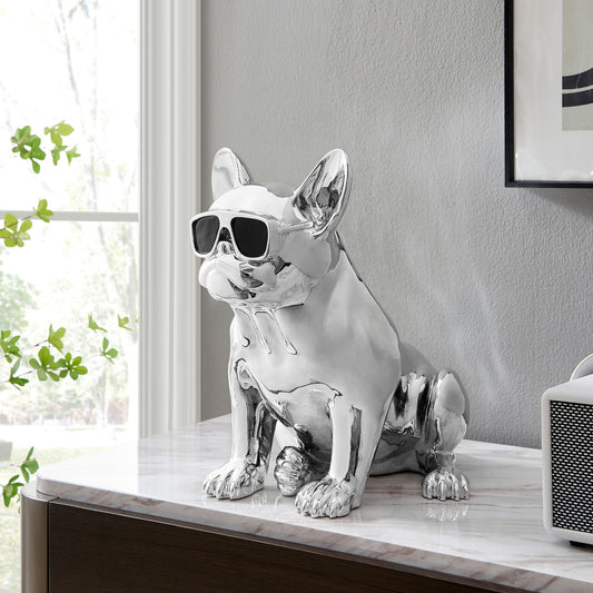 French Bulldog Sitting Sculpture - Finesse Decor C-0909-CB