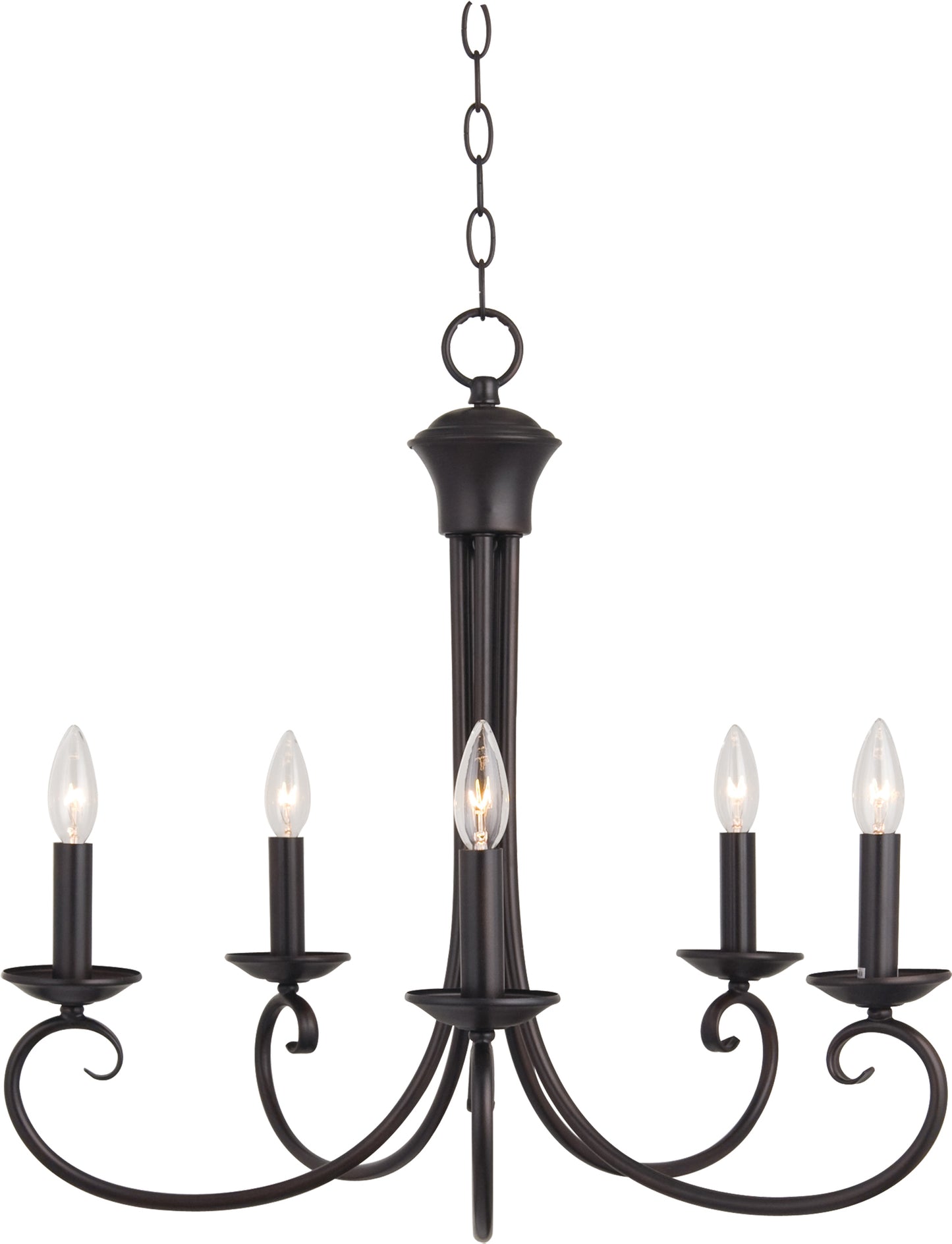 Loft 5-Light Chandelier Oil Rubbed Bronze by Maxim Lighting