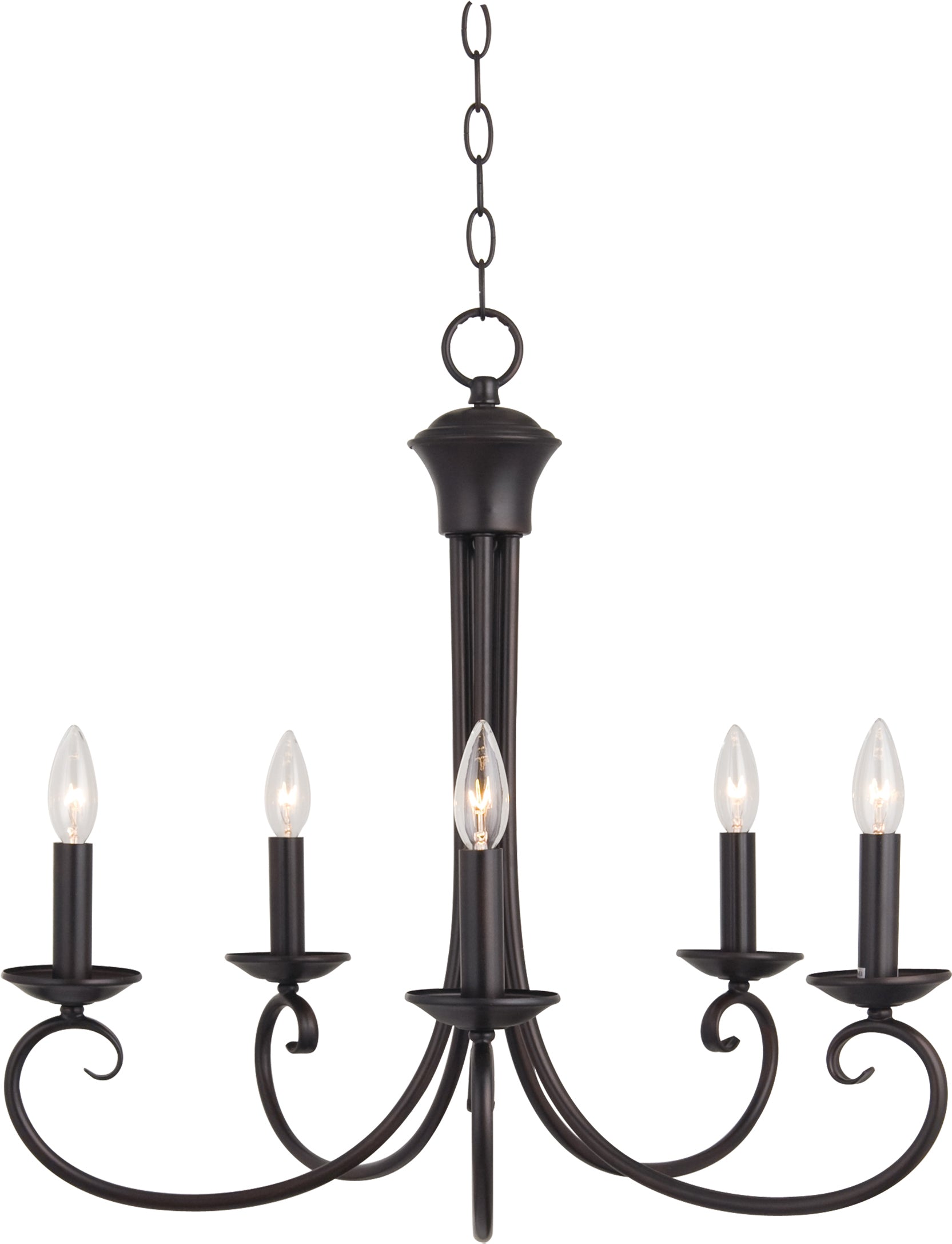 Loft 5-Light Chandelier Oil Rubbed Bronze by Maxim Lighting