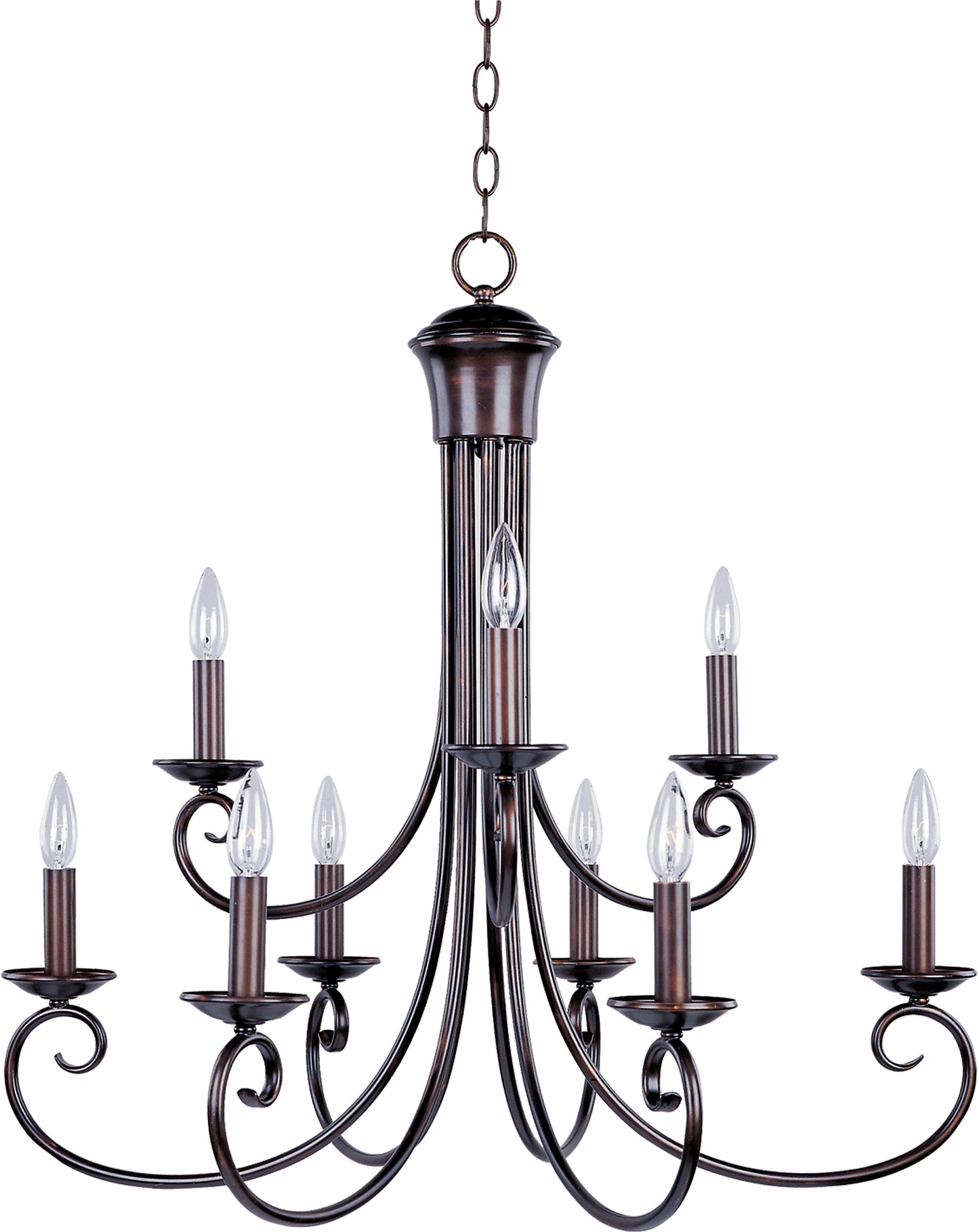 Loft 9-Light Chandelier Oil Rubbed Bronze by Maxim Lighting