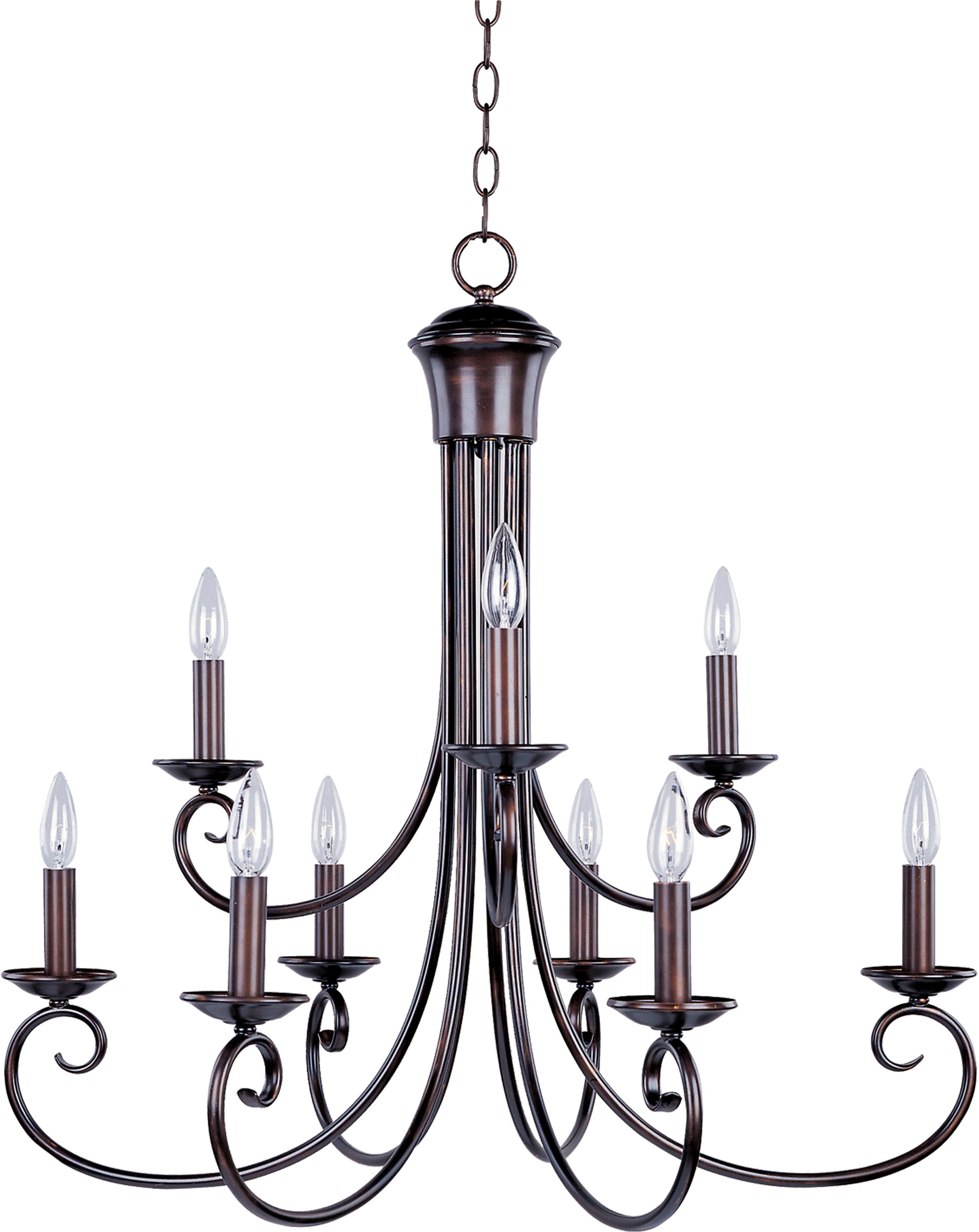 Loft 9-Light Chandelier Oil Rubbed Bronze by Maxim Lighting
