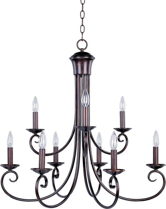 Loft 9-Light Chandelier Oil Rubbed Bronze by Maxim Lighting