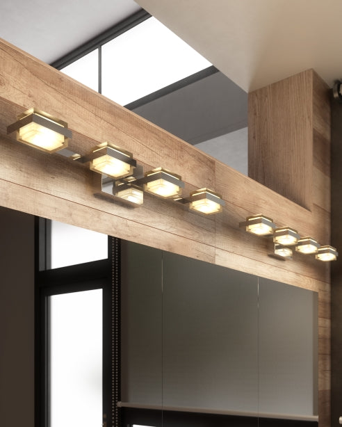4 Bulb Chrome Bath Bar Kamden by Visual & Comfort & Co