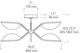 Belterra 30 LED Flush Mount Chandelier by Visual & Comfort & Co