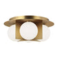 Visual Comfort Orbel Ceiling Light Aged Brass