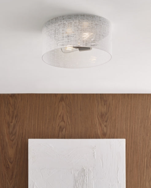 Vetra Linen Glass Ceiling Light by Visual & Comfort & Co