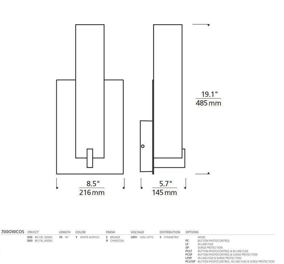 Cosmo 18 LED Outdoor Wall Sconce by Visual & Comfort & Co