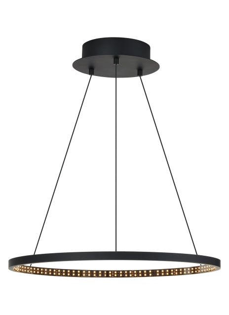 Visual Comfort Vellavi 24 Led Chandelier Nightshade Black