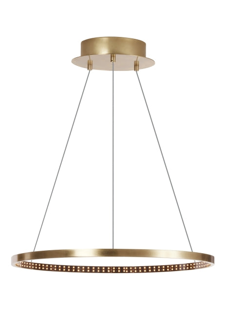 Visual Comfort Vellavi 36 Led Chandelier Natural Brass