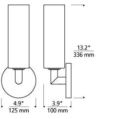 Vetra Linen Glass Wall Sconce Satin Nickel by Visual & Comfort & Co