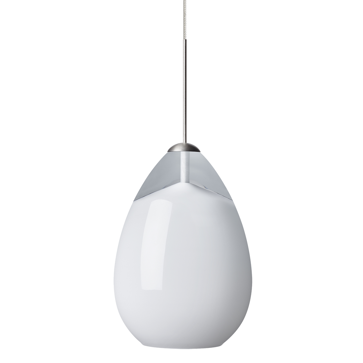 Alina Monopoint Pendant in Antique Bronze with white glass, product photo