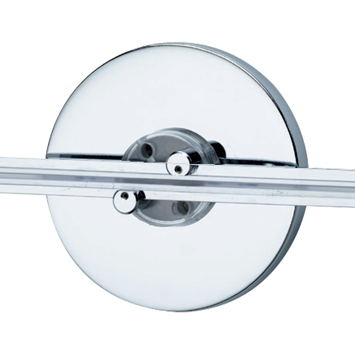Visual Comfort Wall MonoRail 4" Round Power Feed Canopy in Satin Nickel, studio view
