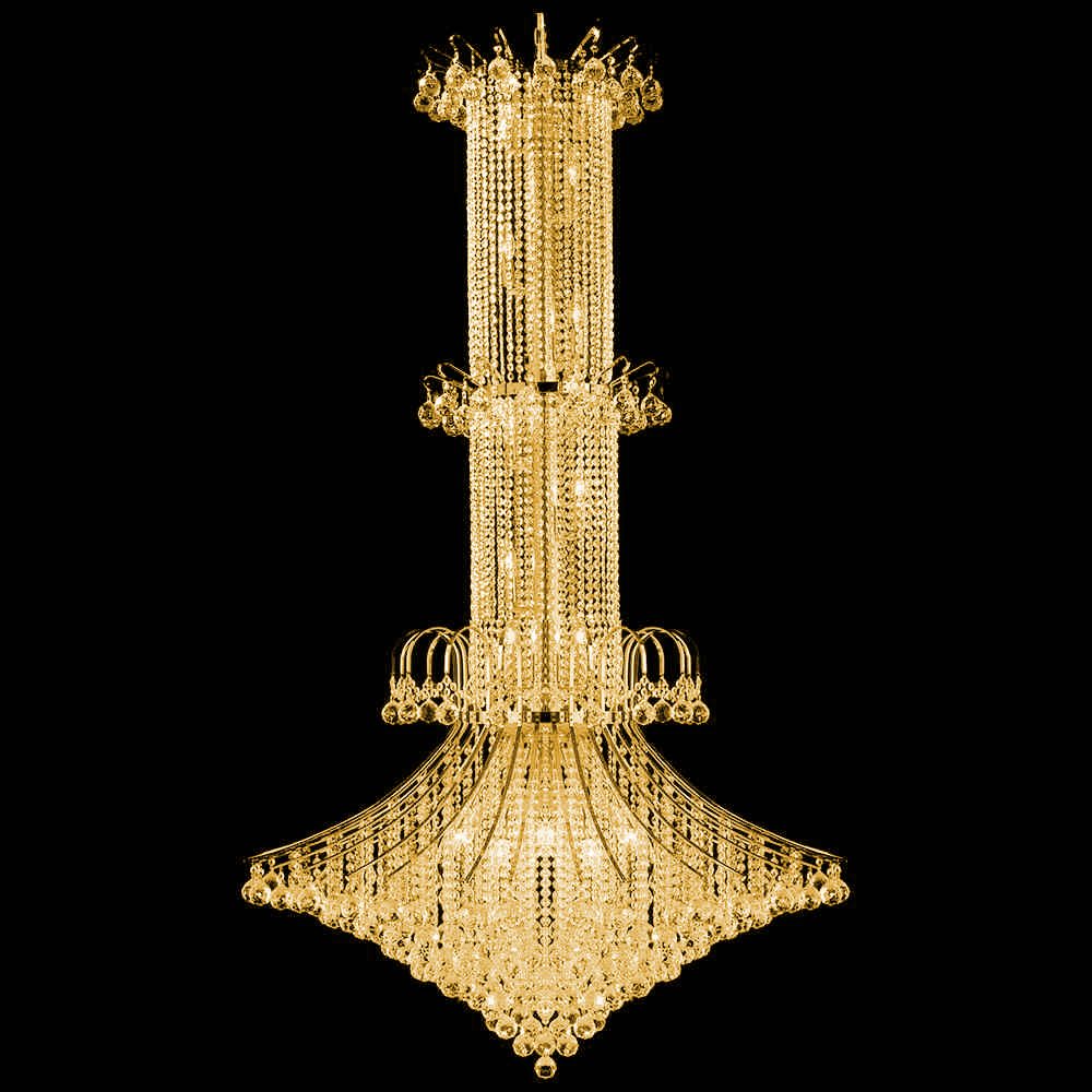 Essentials Chandelier 20-Light in Gold 7044GD by StarFire Crystal