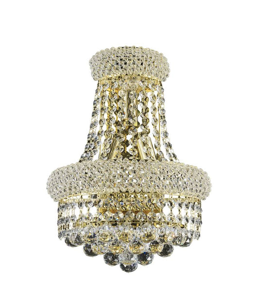 Empire Wall Sconce 3-Light in Gold 7110WSGD by StarFire Crystal