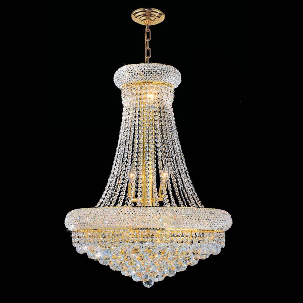 Empire Chandelier 14-Light in Gold 7120GD by StarFire Crystal