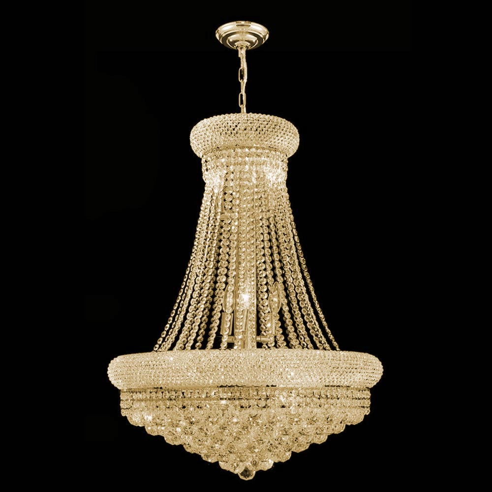 Empire Chandelier 14-Light in Gold 7124GD by StarFire Crystal