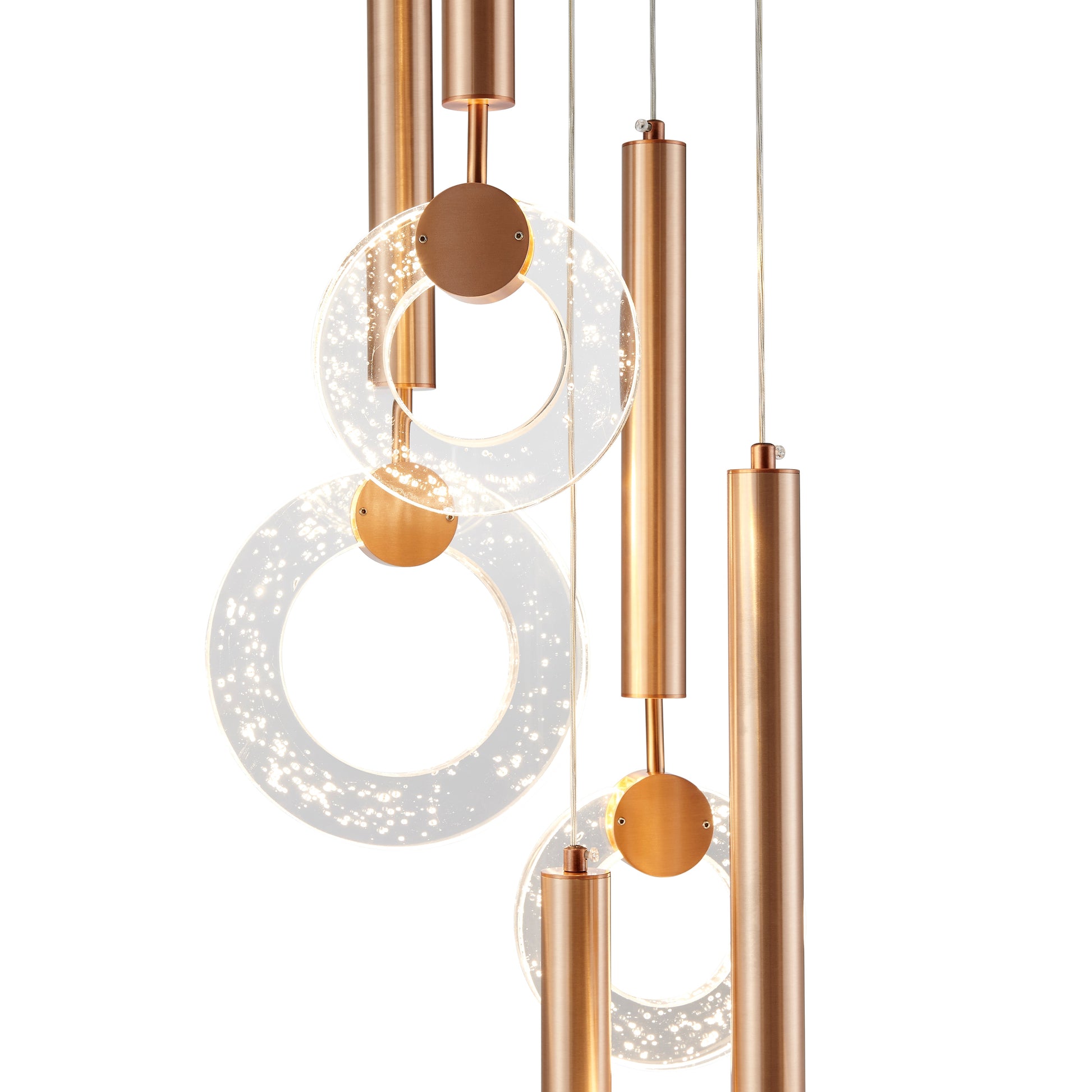 Glitter Rings Flush Chandelier Bronze by Finesse Decor CH-630-5