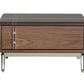 Nova Domus Ria Contemporary Brown Eco-Leather and Walnut Nightstand