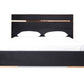 Nova Domus Cartier Modern Black Velvet and Rosegold Bed