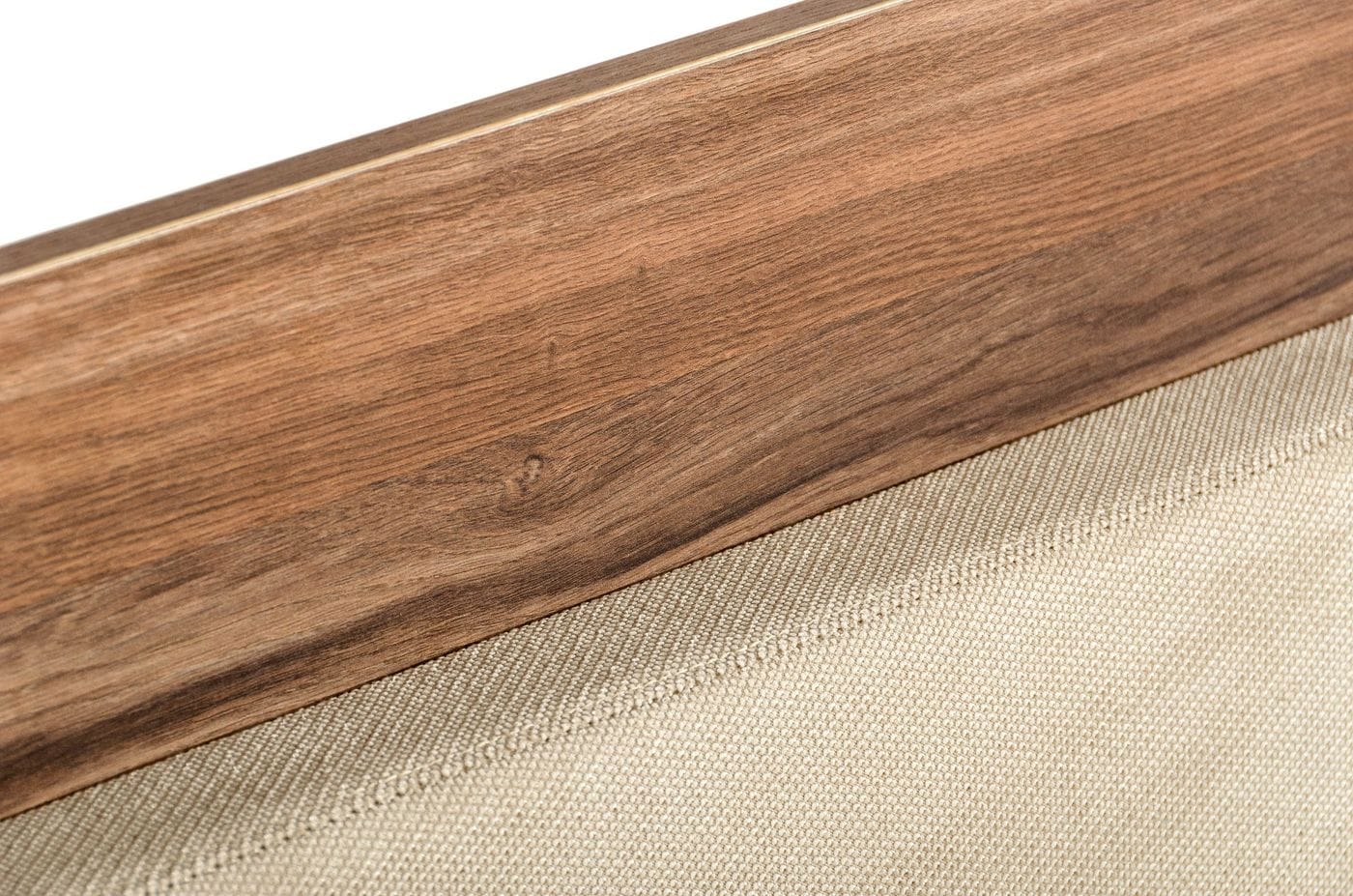 Nova Domus Matteo Italian Modern Walnut and Fabric Bed