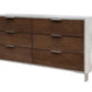 Nova Domus Conner Modern Dark Walnut and Faux Concrete Dresser