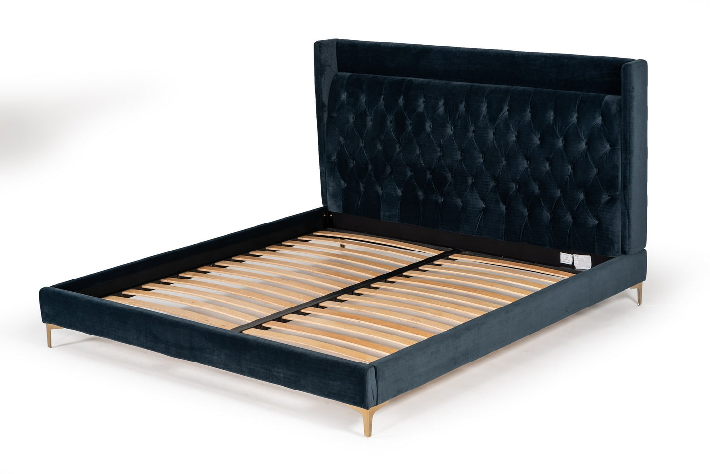Modrest Wales Modern Blue Fabric Bed