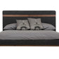 Nova Domus Dali Mid-Century Grey Fabric and Walnut Bed