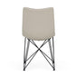 Naomi Modern Grey Leatherette Dining Chair Set of 2