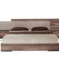 Nova Domus Matteo Italian Modern Queen Walnut and Fabric Bed