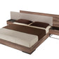 Nova Domus Matteo Italian Modern Queen Walnut and Fabric Bed