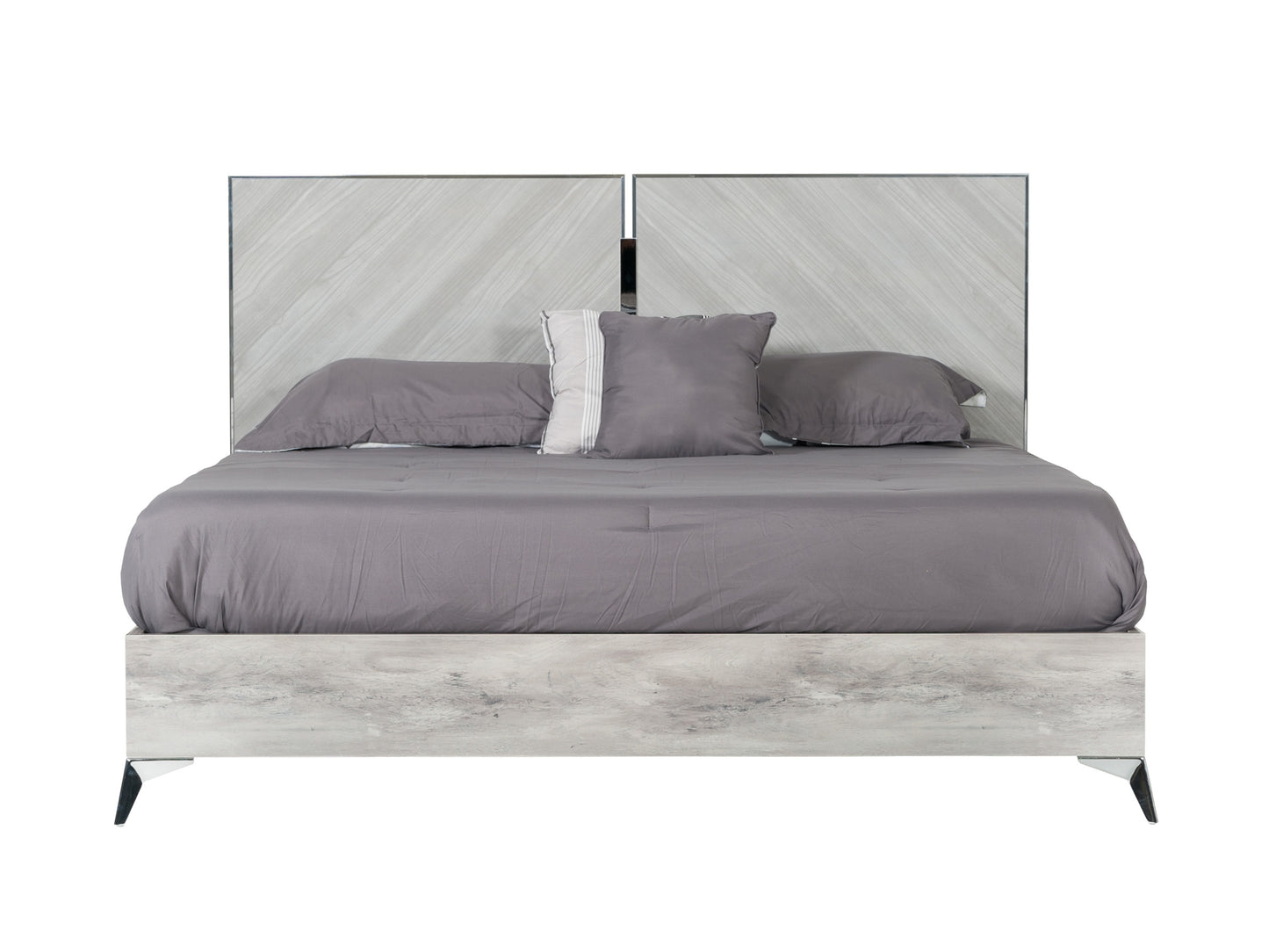 Nova Domus Alexa Italian Modern Grey Bed