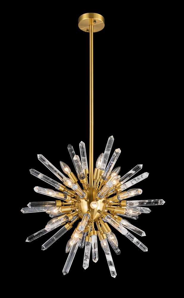 Constellation Chandelier 20-Light in Antique Brass 7420AB by StarFire Crystal