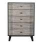 Nova Domus Panther Contemporary Grey and Black Chest