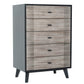 Nova Domus Panther Contemporary Grey and Black Chest