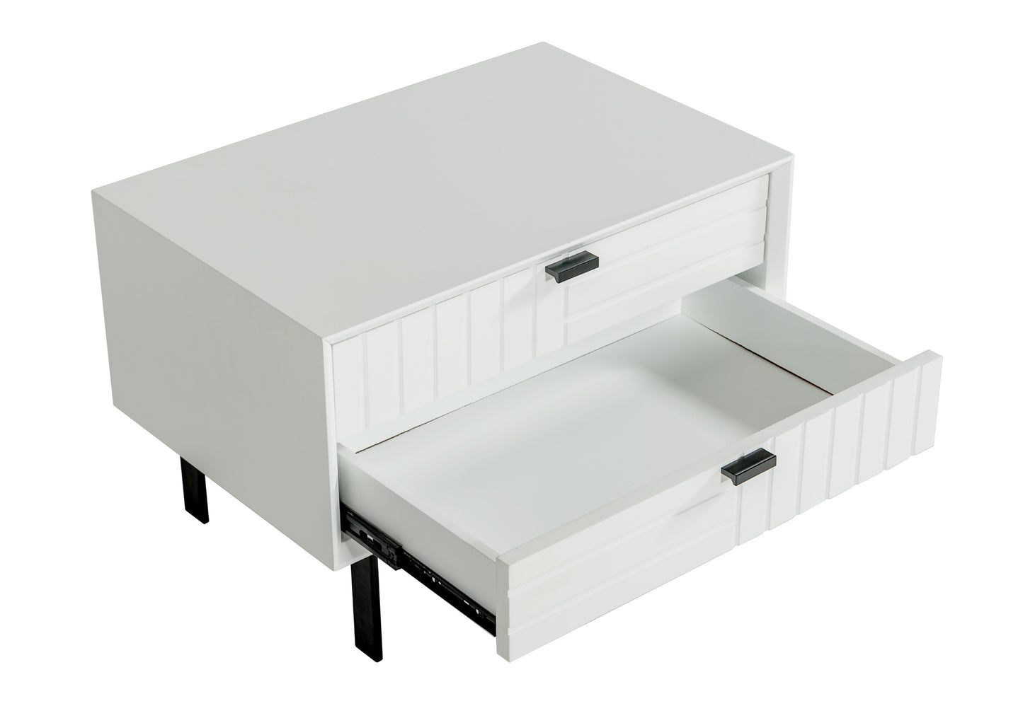 Nova Domus Valencia Contemporary White Nightstand