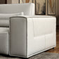Accenti Italia Enjoy Italian Modern Light Grey Leather Left Facing Sectional Sofa