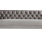 Divani Casa Carlos Modern Grey Velvet and Gold Sofa