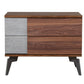 Nova Domus Palermo Modern Italian Faux Concrete and Walnut Nightstand