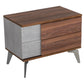 Nova Domus Palermo Modern Italian Faux Concrete and Walnut Nightstand